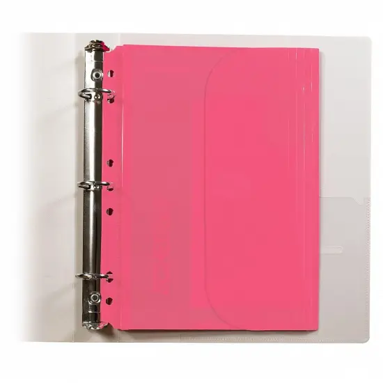 Mini Size Binder Pocket, Side Loading, Assorted, Pack of 18 {3}