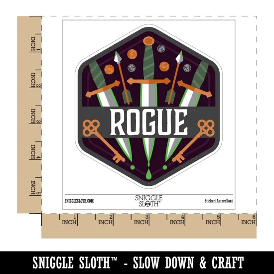 RPG Class Rogue Daggers Games Fantasy Gaming Waterproof Vinyl Phone Tablet Laptop Water Bottle Sticker Set - 5 Pack {1}