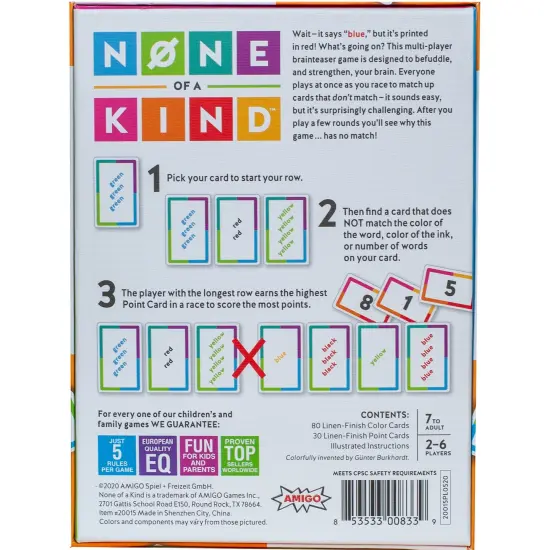 None of a Kind Brainteaser Game {4}