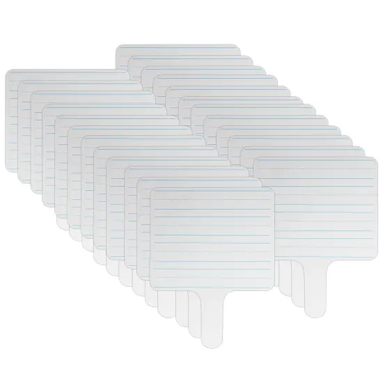 Rectangular Lined Dry Erase Answer Paddle, Class Pack of 24 {1}
