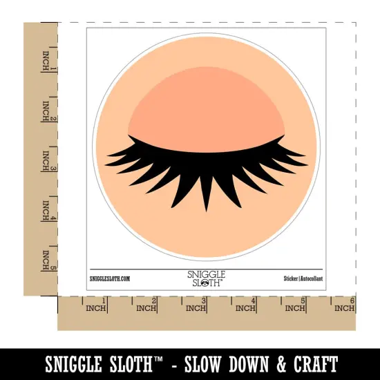 Cute Detailed Eyelashes Single Waterproof Vinyl Phone Tablet Laptop Water Bottle Sticker Set - 5 Pack {1}