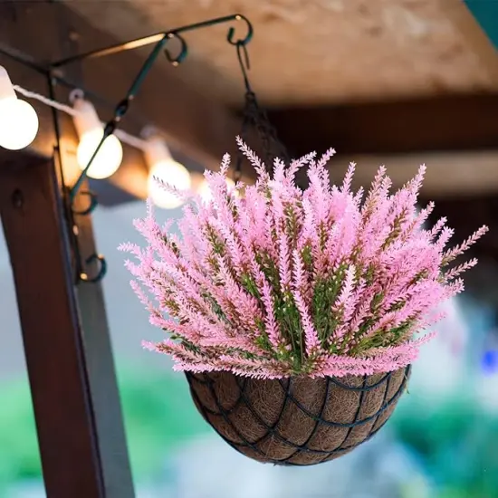 12 Bundles Artificial Lavender Flowers Silk (Red) {3}