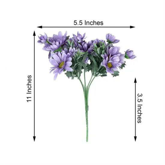 4 pcs 11" tall Faux Silk Daisy Flowers Blue {7}