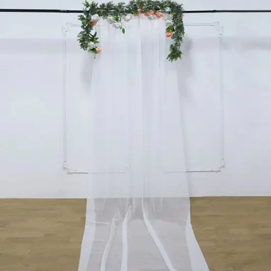 5ft x 14ft Premium Chiffon Sheer Backdrop White {1}