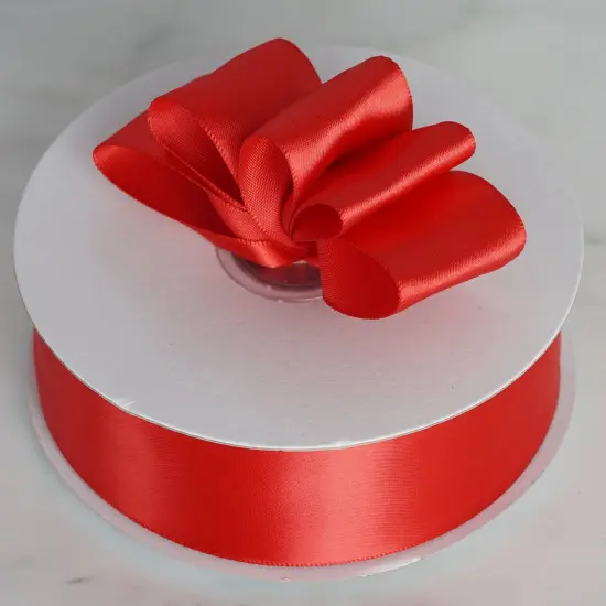 1.5" x 50 yards Single Side Satin Ribbon Red {1}