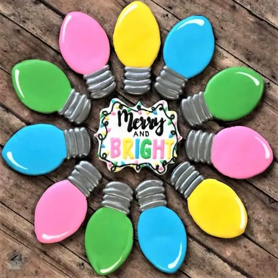 Ann Clark Christmas Lights and Light Bulb Cookie Cutter, 3.25" {3}