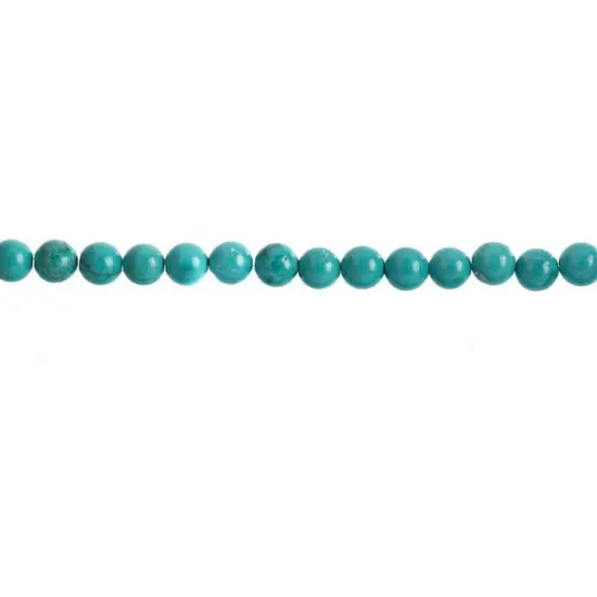 Earth's Jewels Semi-Precious 6mm Turquoise Howlite Natural Round Beads {2}