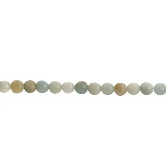 Earth's Jewels Semi-Precious Amazonite Natural Round Beads, 6mm {2}
