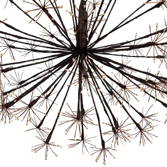 Northlight LED Lighted Starburst Ball Christmas Decoration - Micro Fairy Warm White - 20" Brown {5}