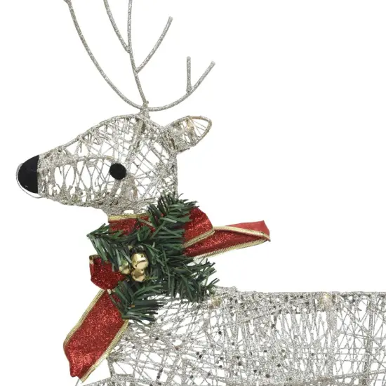 4 pcs Christmas Reindeers with 80 LEDs Gold {6}
