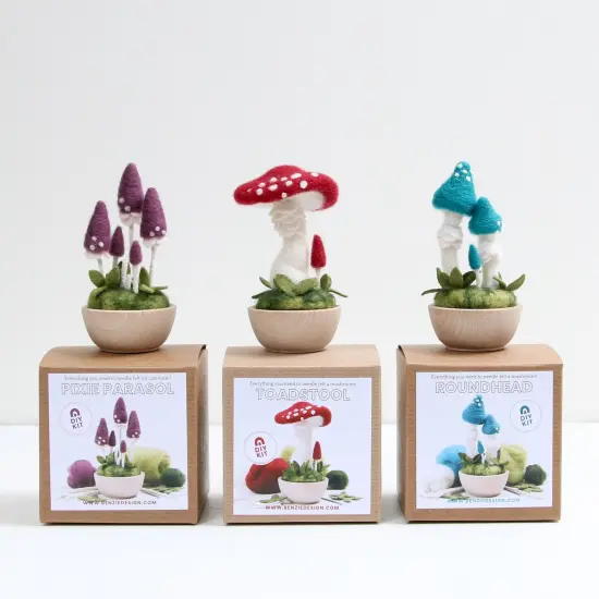 Mushroom Needle Felting Kit, Crimson Toadstool {5}
