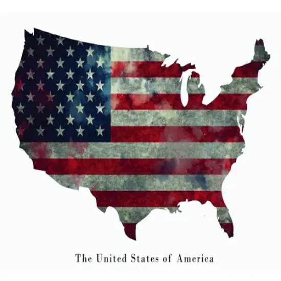 American Flag Poster USA United States of America Wall Art Print, 24"x18", Unframed {1}