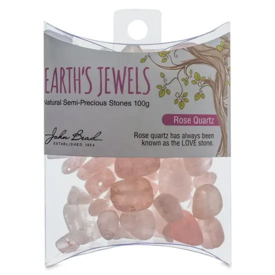 Earth's Jewels Rose Quartz Natural Stone Bead Assortment {1}