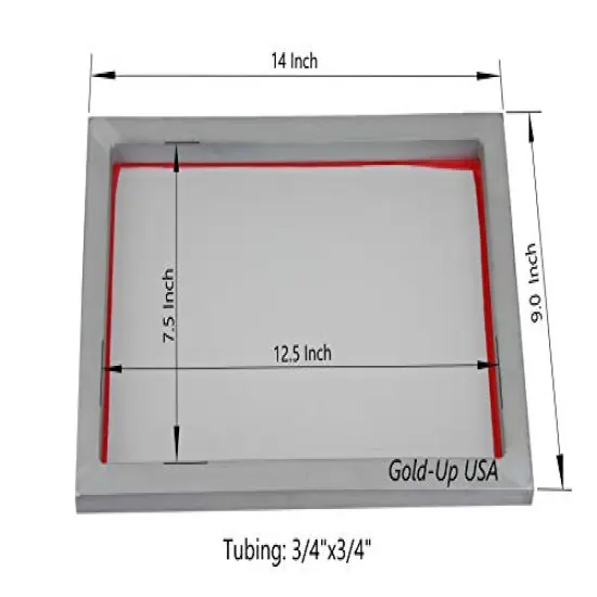 Aluminum Screen Printing Screens, Size 9 x 14 Inch Pre-stretched Silk Screen Frame (110 White Mesh) {5}