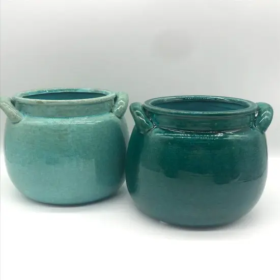 Ceramic Jar Crock Planter - Small WIND Eucalyptus {4}