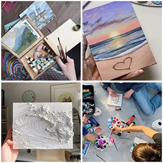 42 Pack 5x7 Inch Canvases for Painting,10 oz Double Primed Acid-Free 100% Cotton Canvas Panels,Blank Flat Canvas Board for Acrylics Oil Watercolor Paints {3}