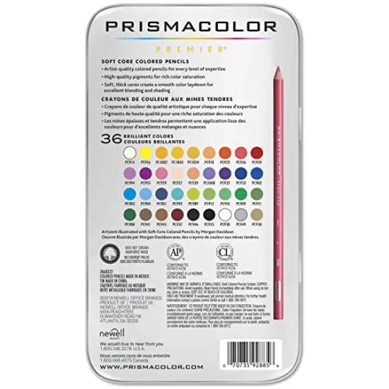 36 Count - Premier Colored Pencils, Soft Core {3}