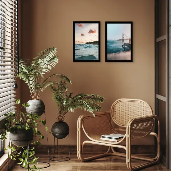 Americanflat Gallery Picture Frame - Set of 2 - Photo Frame for Wall Decor - Shatter Resistant Glass - Adjustable Hanging Hardware - Includes Easel for Tabletop Display - Black {5}