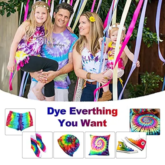 239 Pack Large Tie Dye Kit for Kids and Adults - Permanent Tie Dye Kits for Clothing Craft Fabric Textile Party Group Handmade Project (Dye up to 60 Medium Adults T-Shirts!) {5}