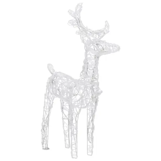 2 pcs Christmas Reindeers with 80 LEDs Acrylic Blue {4}