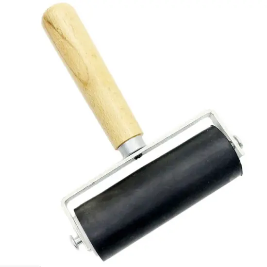 Kitcheniva Rubber Brayer Roller Wooden Handle Paint Ink Applicator {3}