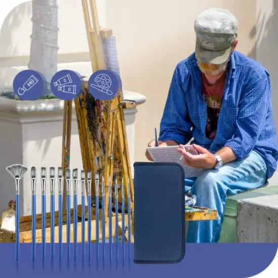 Paint Brush Set,Rosmax Artist Paint Brushes-Nylon Hair and 15 Different Sizes for Acrylic Painting,Oil,Watercolor,Fabric-Great for Kids Adult Drawing Arts Crafts Supplies or Beginners,Professional {2}