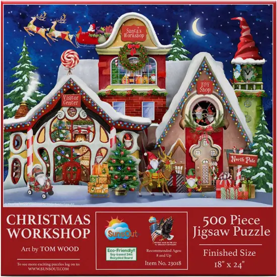 Sunsout Christmas Workshop 500 pc Christmas Jigsaw Puzzle 23018 {4}