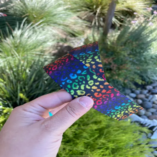 Rainbow Leopard Print 1.5” Seatbelt Webbing {1}