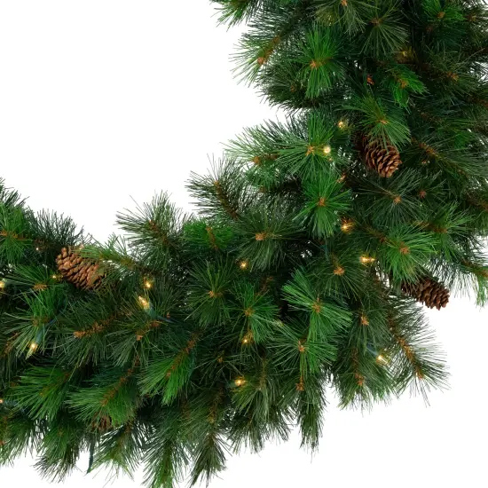 Northlight Pre-Lit Royal Oregon Pine Artificial Christmas Wreath - 48" - Clear Lights Green {6}