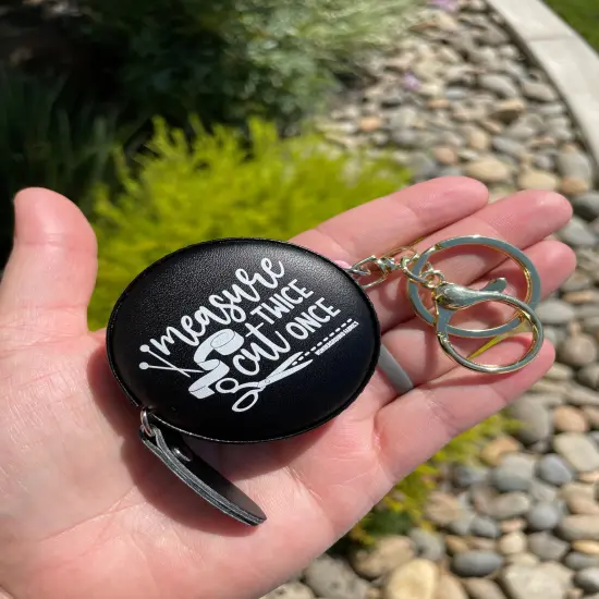 Measure Twice Measuring Tape Keychain Mint {5}