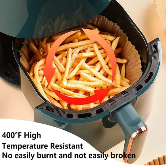 Kitcheniva Non-Stick Air Fryer Disposable Paper Liners Parchment 100 Pcs {4}