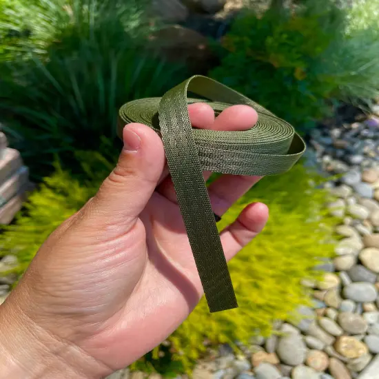 Olive 1/2&rdquo; Seatbelt Webbing (by the yard) {1}