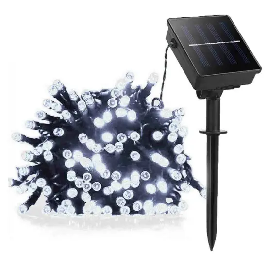 Kitcheniva Solar Powered 100 LED String Light Christmas Decor White {1}
