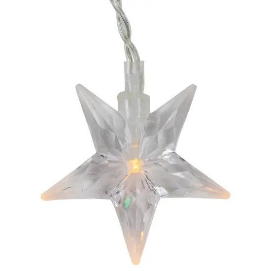 Northlight LED Stars Mini Icicle Christmas Lights - Multi-Color - 29.5' Clear Wire - 400ct White {6}