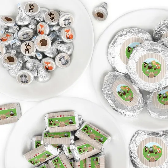 Big Dot of Happiness Woodland Creatures - Baby Shower or Birthday Party Candy Favor Sticker Kit - 304 Pieces {1}