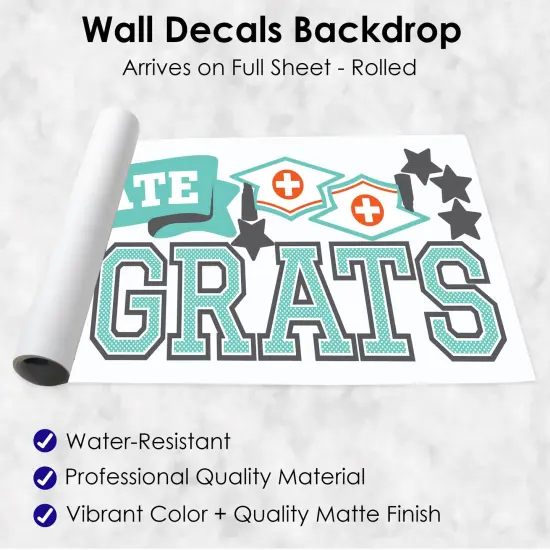 Big Dot of Happiness Medical School Graduation Party Photo Backdrop - Wall Decals {7}
