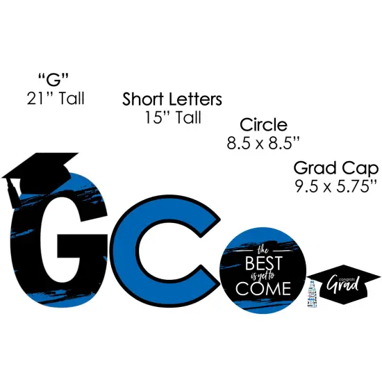 Big Dot of Happiness Blue Graduation Party Yard Signs - Outdoor Lawn Decorations - ConGRADulations {7}