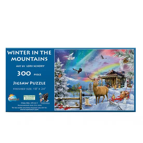 Sunsout Winter In The Mountains 300 pc Christmas Jigsaw Puzzle 35221 {4}