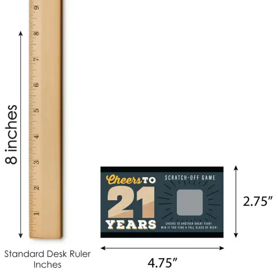 Big Dot of Happiness Cheers and Beers to 21 Years - 21st Birthday Party Game Scratch Off Cards - 22 Count {7}