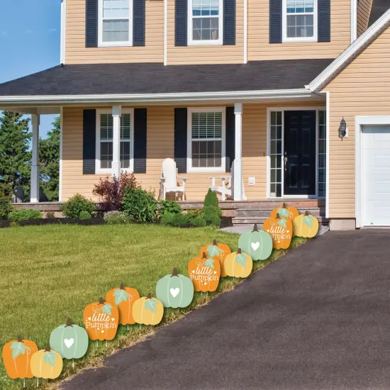 Big Dot of Happiness Little Pumpkin - Lawn Decorations - Outdoor Fall Birthday Party or Baby Shower Yard Decorations - 10 Piece {4}