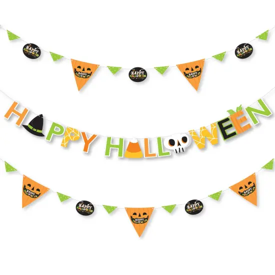 Big Dot of Happiness Jack-O'-Lantern Halloween - Kids Halloween Party Letter Banner Decoration - 36 Banner Cutouts and Happy Halloween Banner Letters {1}