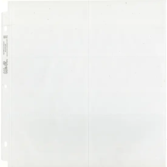 We R Post Bound Photo Sleeves 12"X12" 10/Pkg-Six 4"X6" Pockets {5}