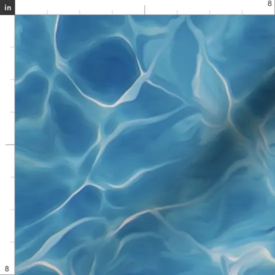 Various Fabrics by the Yard or Fat Quarter Dark Blue Ocean Waves Water Sea Pacific Caribbean Swim Custom Printed Fabric by Spoonflower {4}