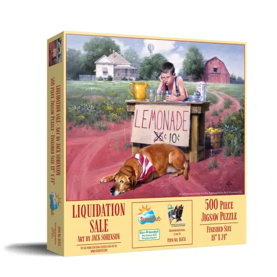 Sunsout Liquidation Sale Lemonade Stand 500 pc Jigsaw Puzzle 16851 {3}