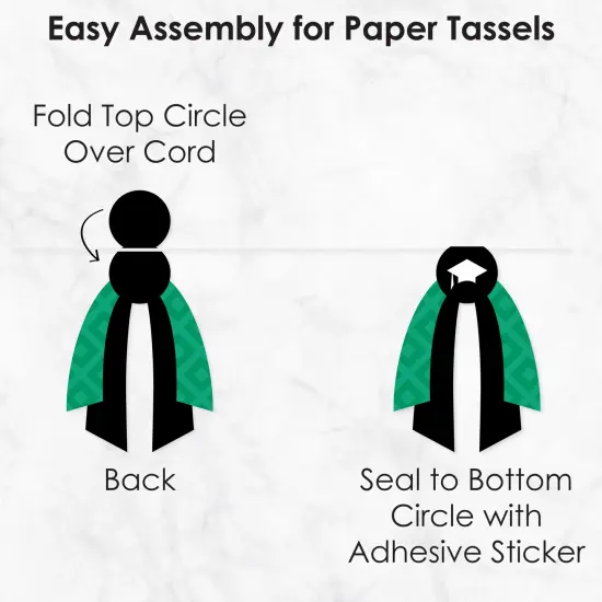 Big Dot of Happiness 30 Piece Green Graduation Party Pennant Triangle Banner {7}