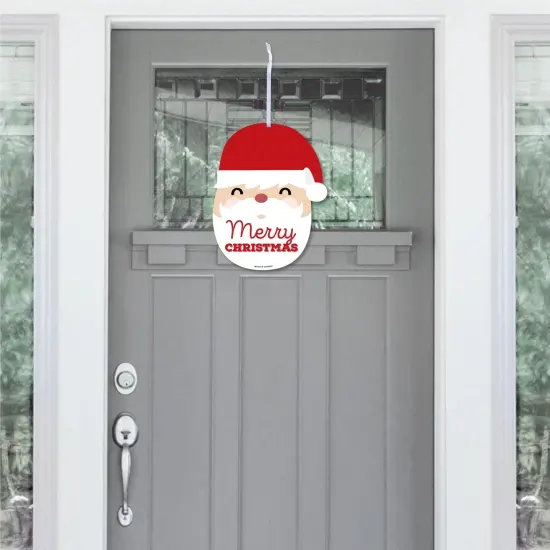 Big Dot of Happiness Jolly Santa Claus - Hanging Porch Christmas Party Outdoor Decorations - Front Door Decor - 1 Piece Sign {3}