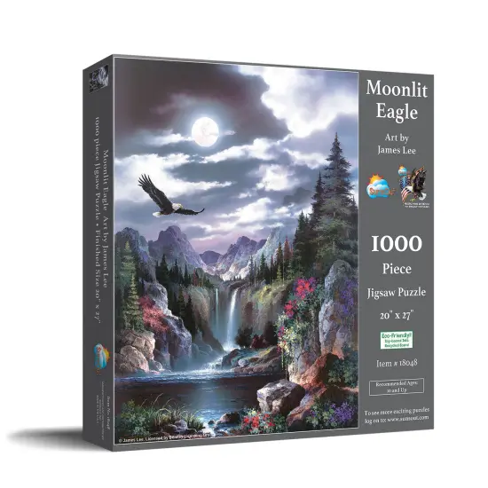 Sunsout Moonlit Eagle 1000 pc Jigsaw Puzzle 18048 {3}