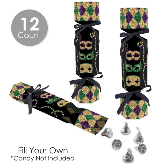 Big Dot of Happiness Mardi Gras - No Snap Masquerade Party Table Favors - DIY Cracker Boxes - Set of 12 {4}
