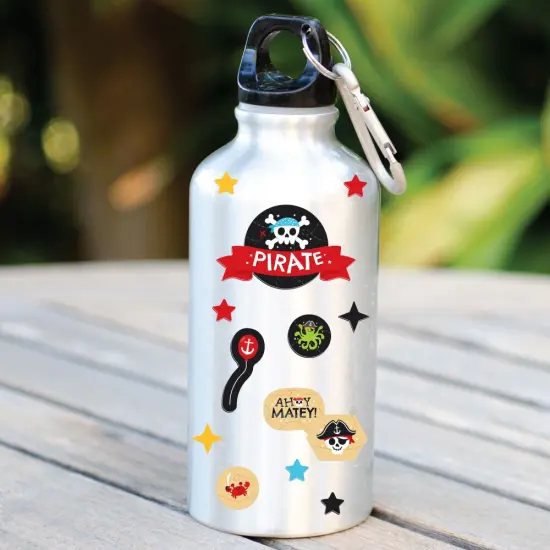 Big Dot of Happiness Pirate Ship Adventures - Skull Birthday Party Favor Kids Stickers - 16 Sheets - 256 Stickers {6}