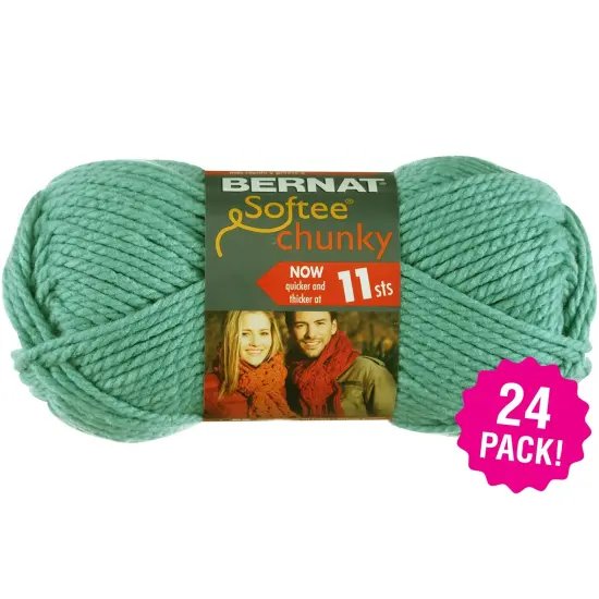 Multipack of 24 - Bernat Softee Chunky Yarn-Seagreen {1}